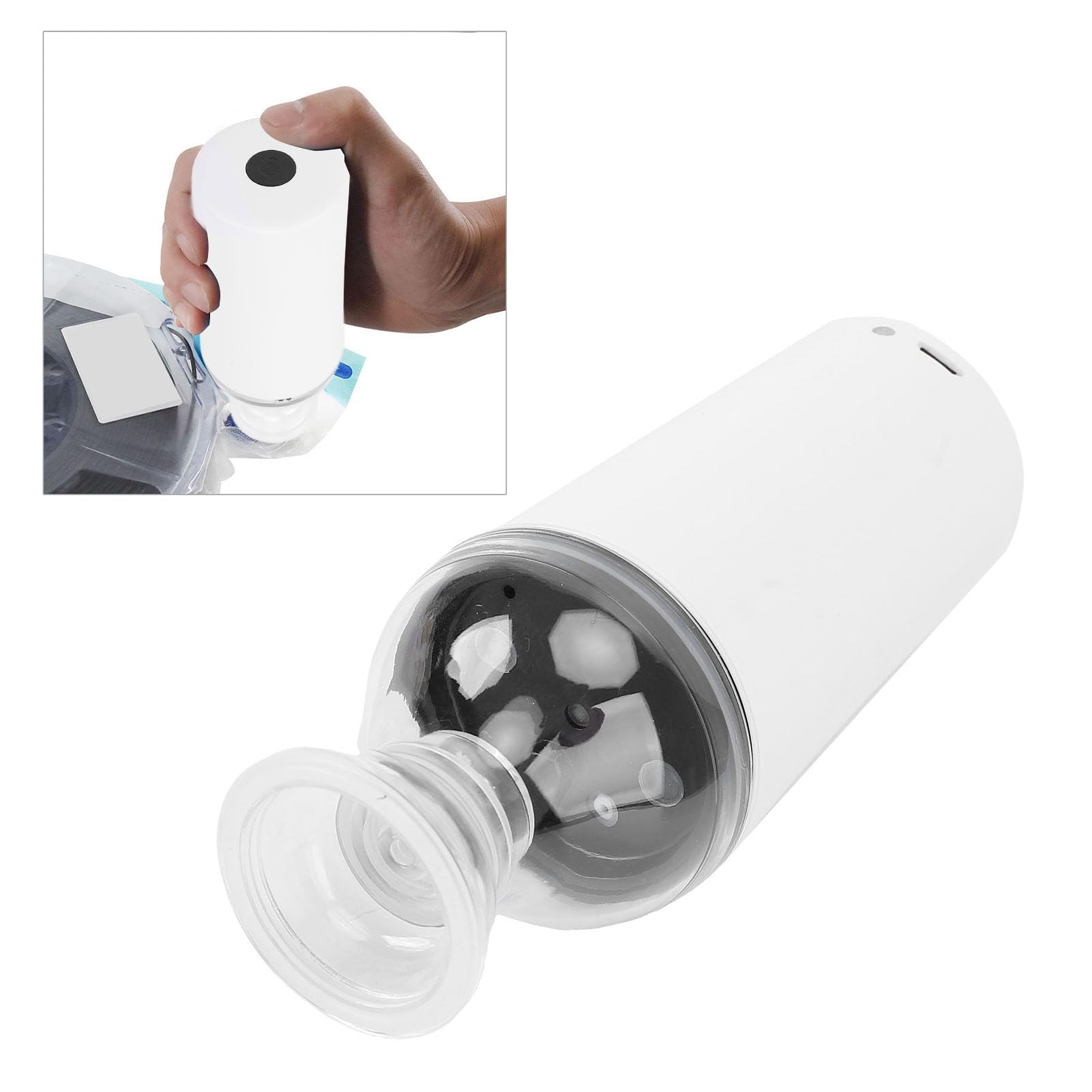 Strong Suction Force Rechargeable Vacuum Pump, Compact and Portable ABS Electric Vacuum Pump, 1200mAh Battery, for Vacuum Sealing Food Bags and 3D Printing Consumables