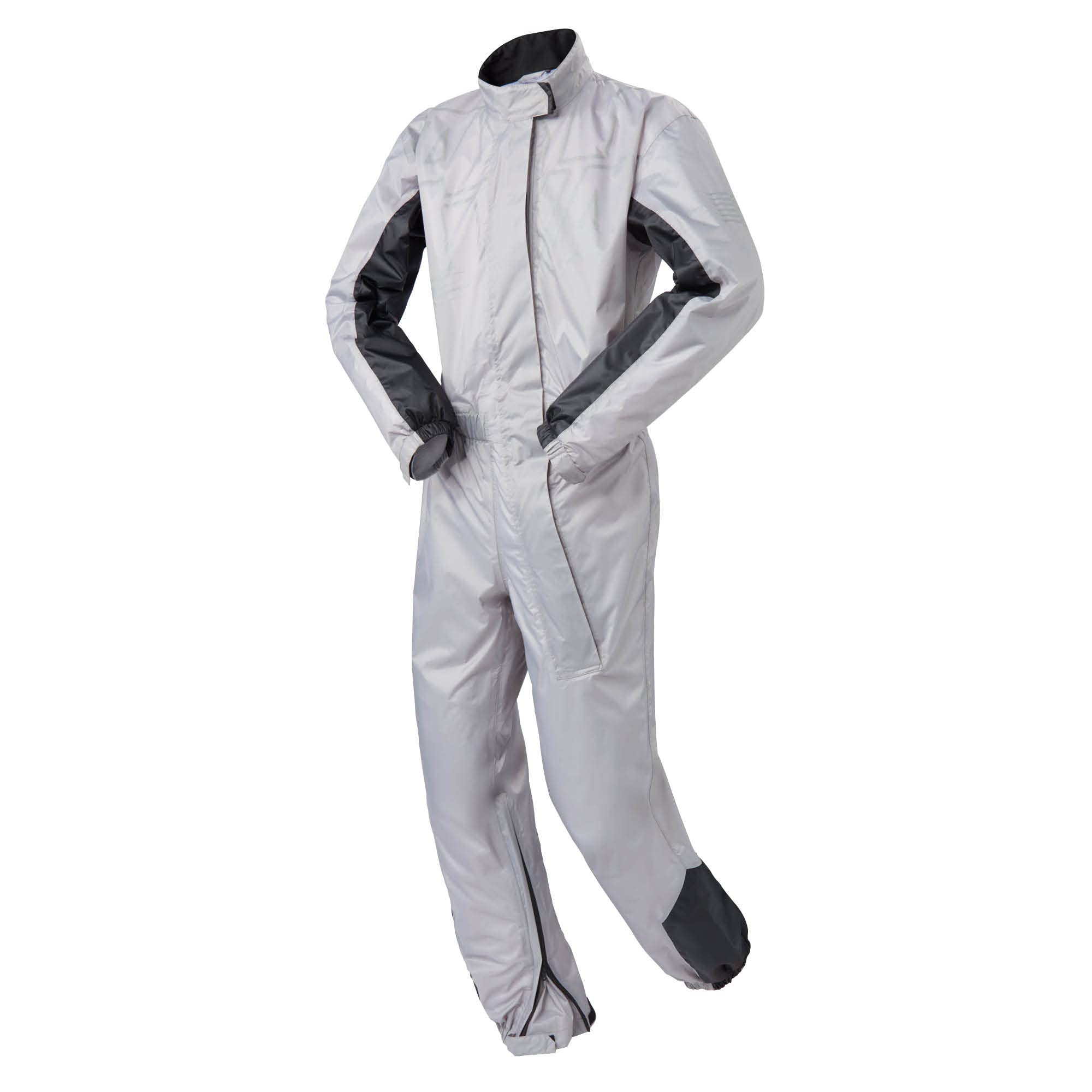 Regenkombi Motorrad Herren & Damen, Wasserdichter & Winddichter Regenanzug, Motorrad Regenbekleidung & Fahrrad Regenbekleidung, Silber, Größe XS-XXL
