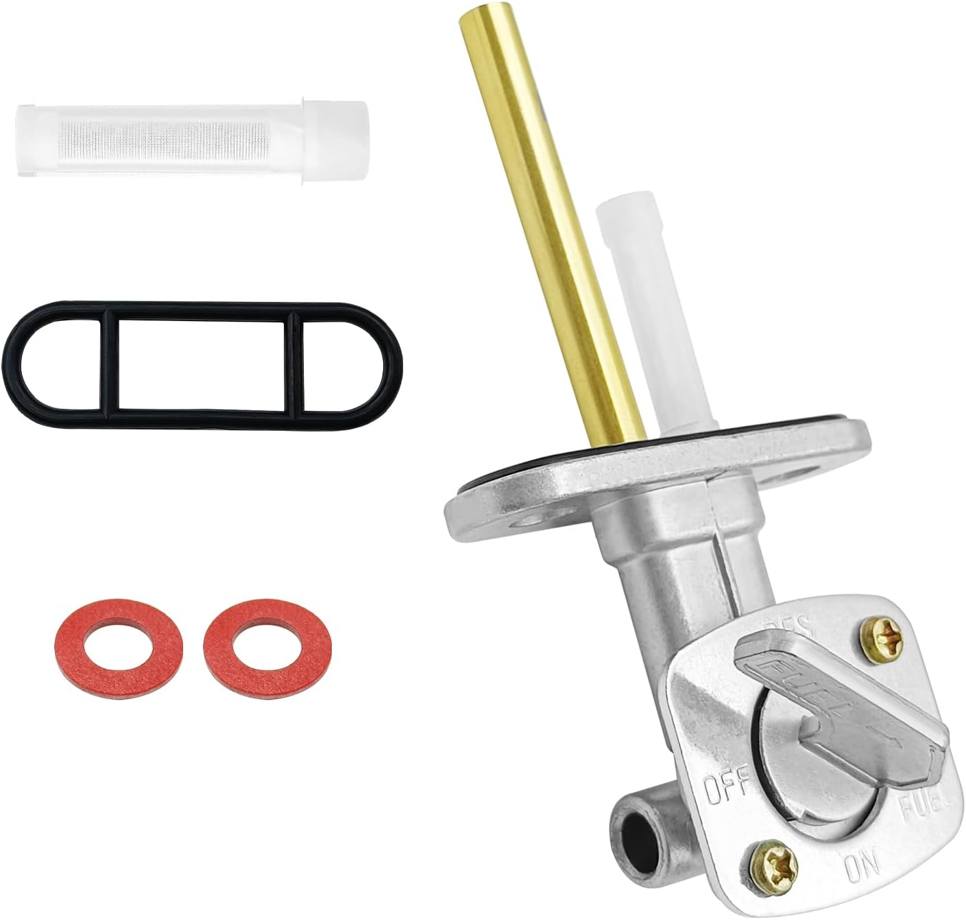 Tank Switch Gas Valve Fuel Petcock w/Gasket Compatible with Yamaha Timberwolf ATV Bear Tracker 250 Bear 250 Bruin 250 Bear400 Gas Fuel Shut Off Valve
