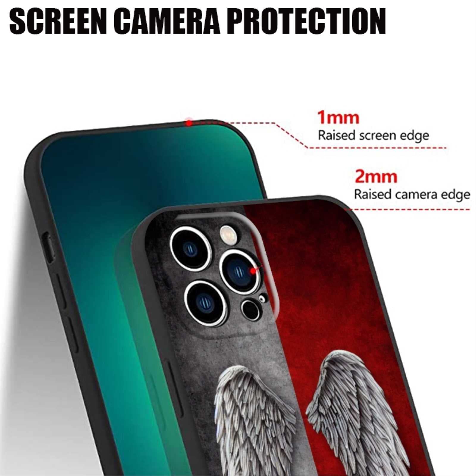 Compatible with iPhone 14 Pro Max Wings Case, Retro Angel