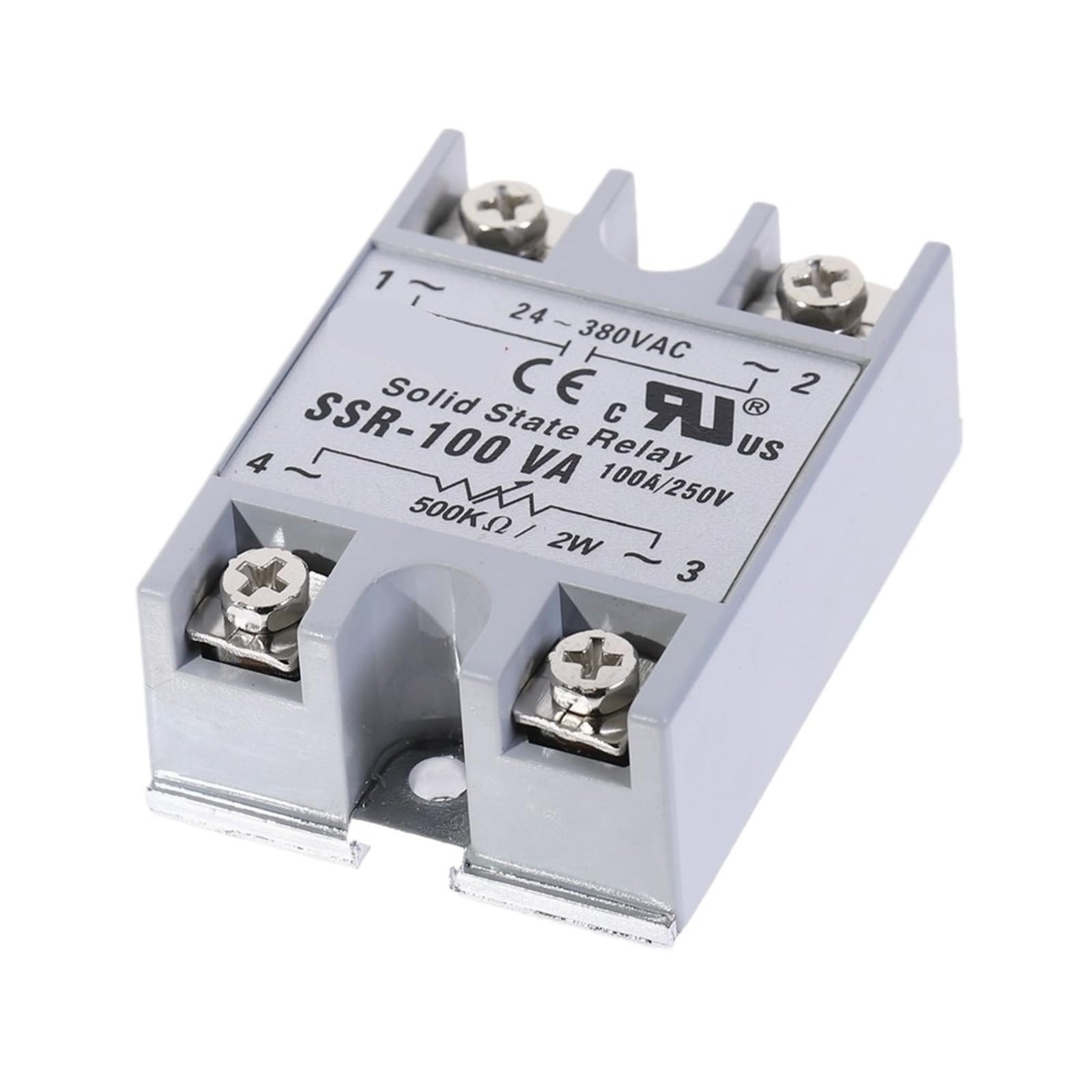 1 módulo de relé de estado sólido SSR-100VA 100A Entrada de potenciómetro de control externo Salida de 24-380 V CA