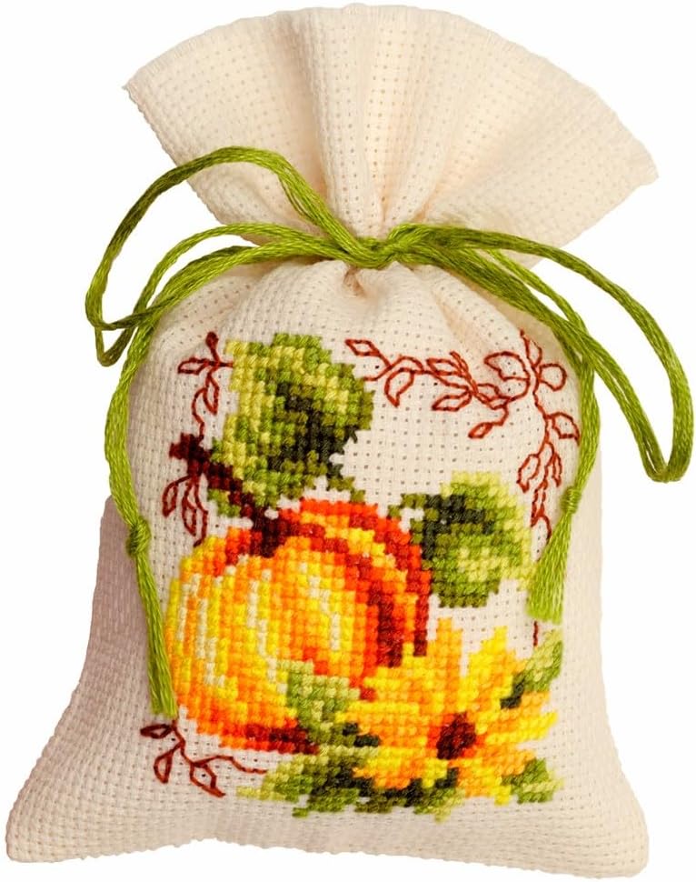Vervaco Herbal Bags Counted Cross Stitch kit Autumn Set of 3, DIY