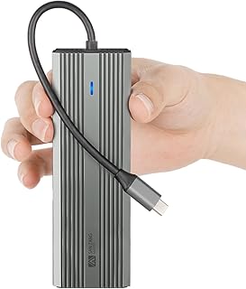 9 in 1 USB C Hub, SANZANG USB C to HDMI Adapter,[Military Grade Chip Tested] USB C Hub Ethernet,100W PD Charging, 5Gbps USB 3.0 High Speed for MacBook (Grey)