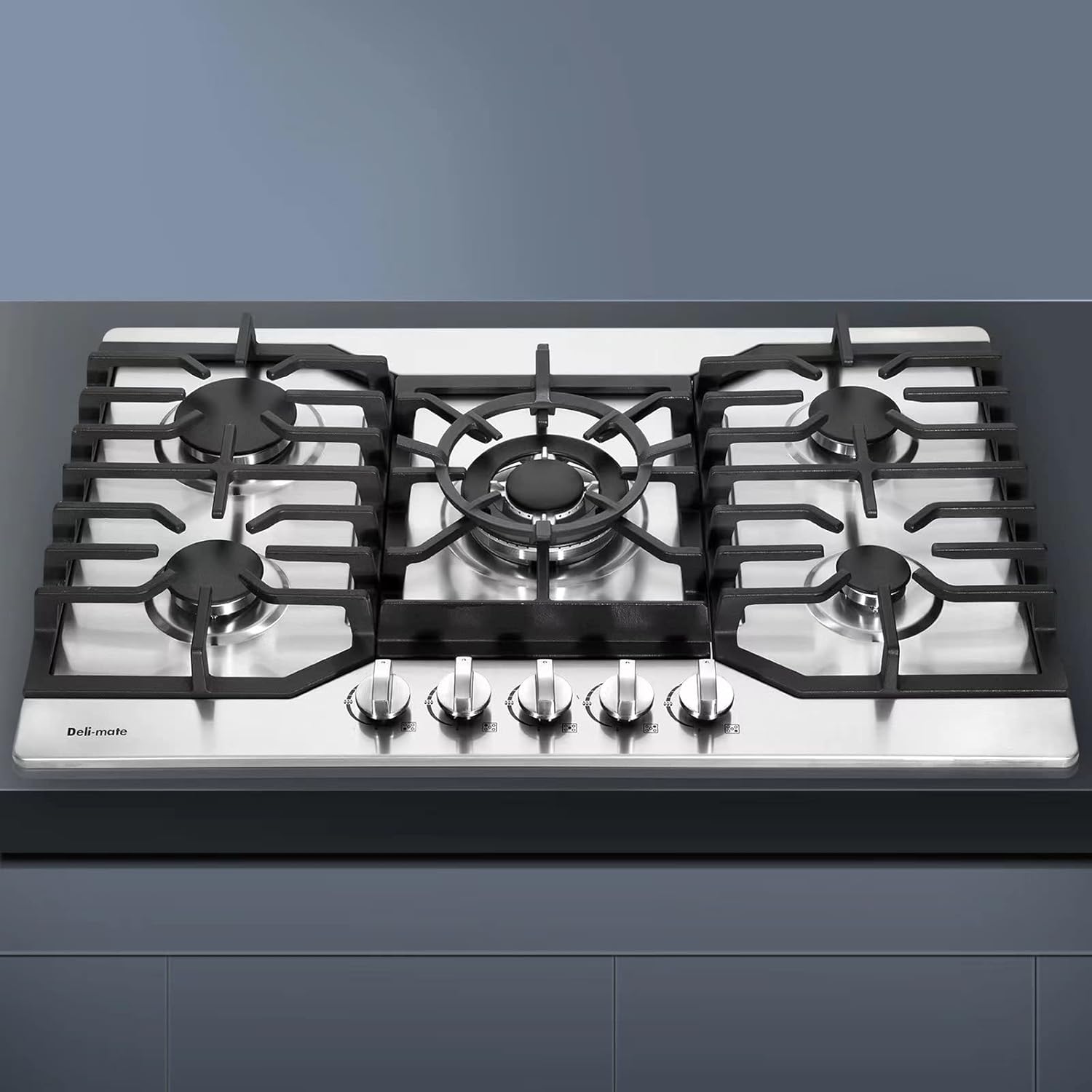 30 Inch Gas Cooktop, Stainless Steel Built-in 5 Burners Gas Stovetop LPG/NG Convertible Gas Stove Top Dual Fuel Gas Hob DM527-05 - Image 6