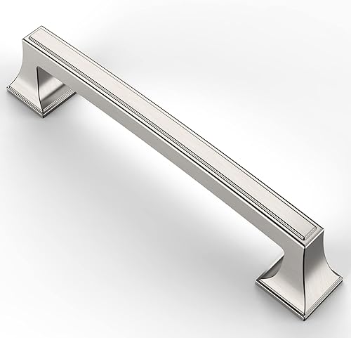 Asidrama Paquete de 10 manijas de gabinete de cocina de latón cepillado de 5 pulgadas (5.039 in), tiradores dorados para gabinetes de cocina,