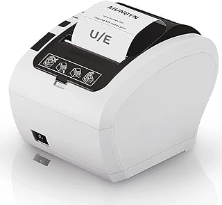 MUNBYN Receipt Printer 80mm with USB Ethernet Port, Thermal POS Printer with Auto Cutter for Restaurant Kitchen Shop Home Business, Support ESC/POS,Mac Windows Linux Chrome OS,Cash Drawer