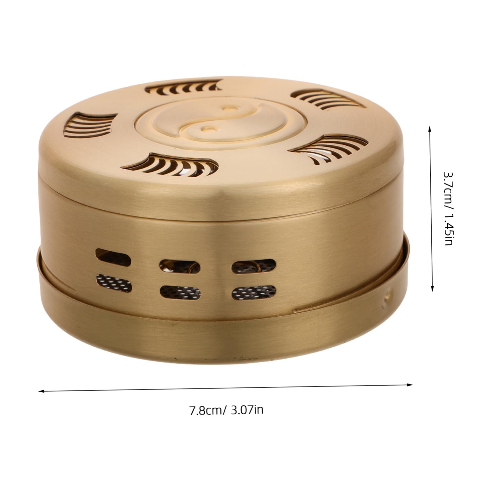 WRITWAA Box Brass Box Equipment Burner Device Pot Jar Golden Copper