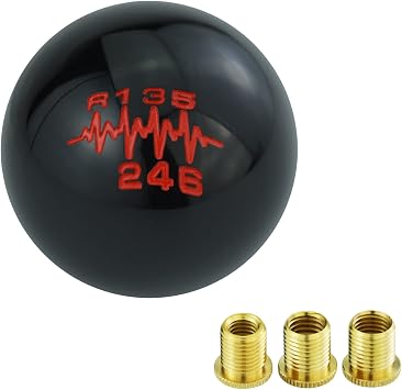 6 Speed Car Gear Lever Racing Shifter Knobs Ball Shift Stick Grip Speed Handle Fit Most Auto Manual Transmissions, Black