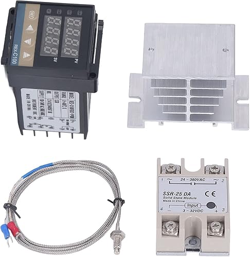 Vista 15 de PID Controladores de temperatura Kit de controlador de temperatura industrial preciso REX C100 impermeable para granja 100V-240V (40A)