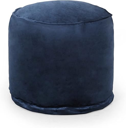 Miniatura 49 de Christopher Knight Home Puf cilíndrico de terciopelo Gwinnett - Rosa rubor Albaricoque,rosado (Blush Pink),Azul cobalto,Gris Peltre,Verde