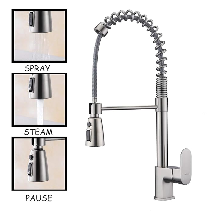 Buy CAKIONG Professional Kitchen Sink Mixer Tap Brushed Nickel Brass