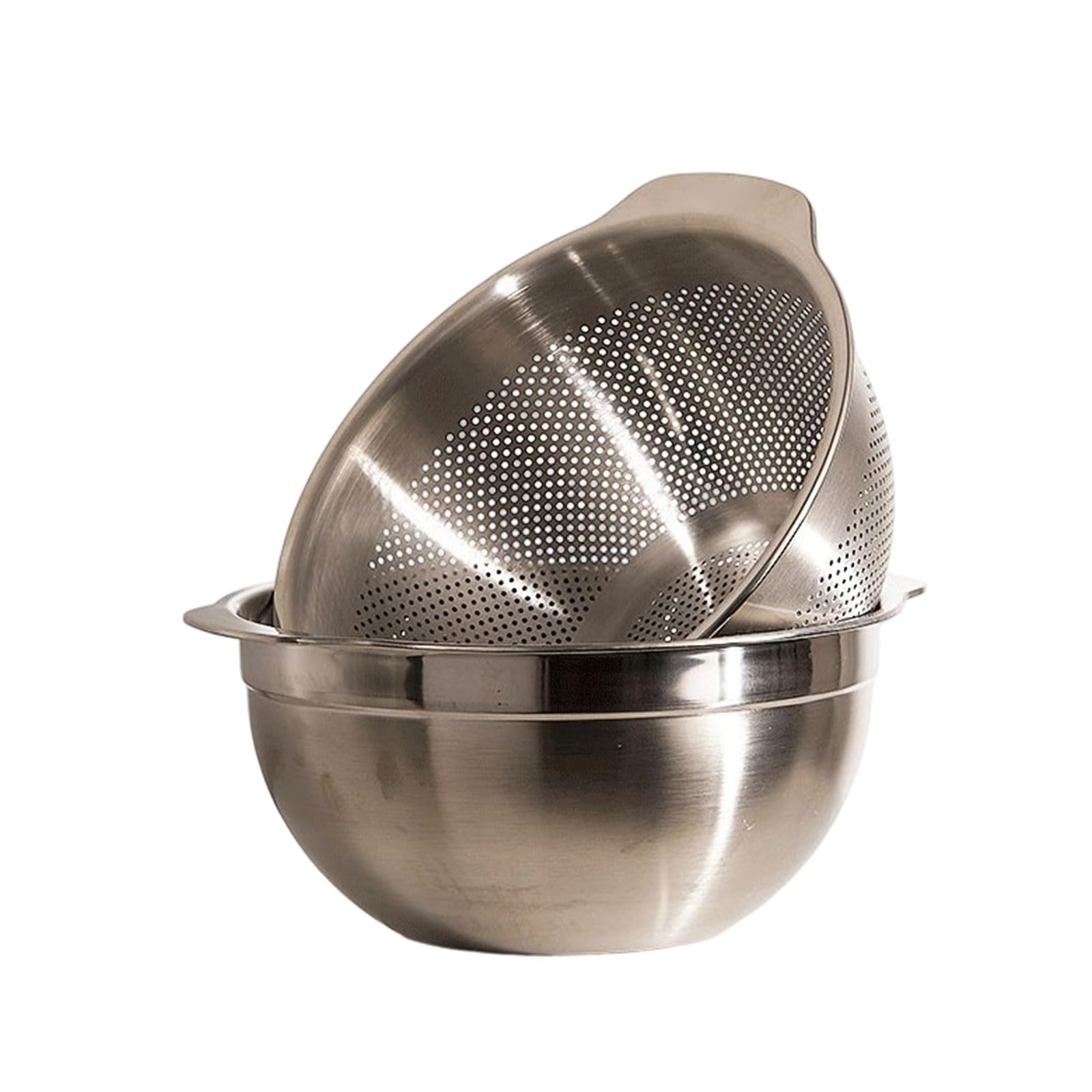 Produce - Juego de coladores para lavar (27 cm) | Lavabo de acero inoxidable 304, cesta de drenaje con asas, herramienta de enjuague de cocina