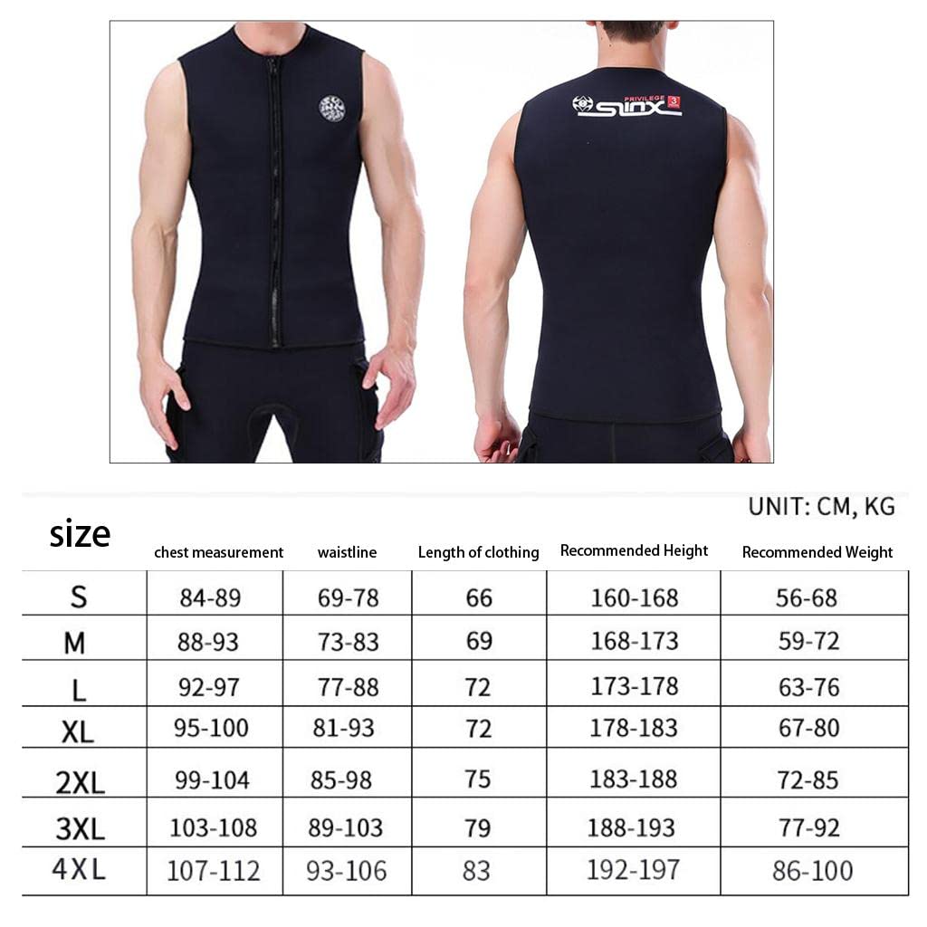 Muta in neoprene da 3 mm per immersioni subacquee da donna e uomo maglia calda Rash Guard 4XL