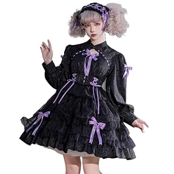 ゴスロリドレス 森ガールロリータ ゴシック風長袖地雷系 黒魔術 ハロウィン学園祭 ゴスロリドレス 森ガールロリータ ゴシック風長袖地雷系 黒魔術
