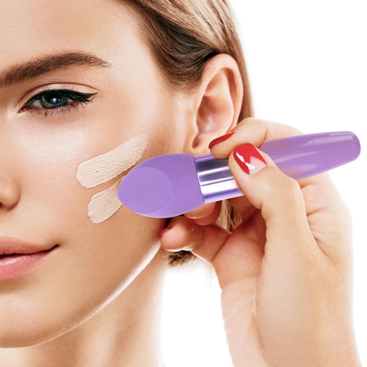 Esponjas de Maquillaje Cómodas y Delicadas Set de 6 de Látex Portátiles Diseño en Forma de Lápiz para Polvos Compactos y Líquidos en Productos de Belleza