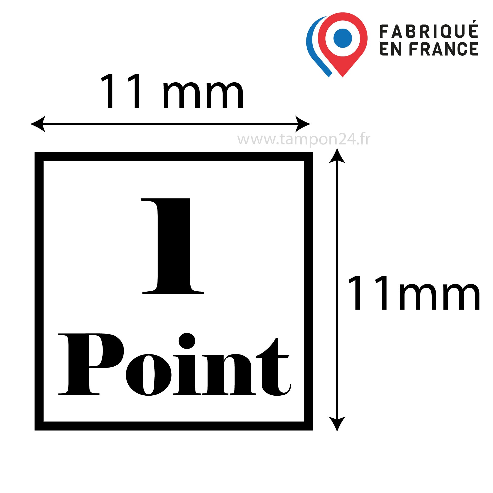 Image secondaire de Tampon Auto-Encreur 1 Point pour Cartes de Fidélité et Tickets