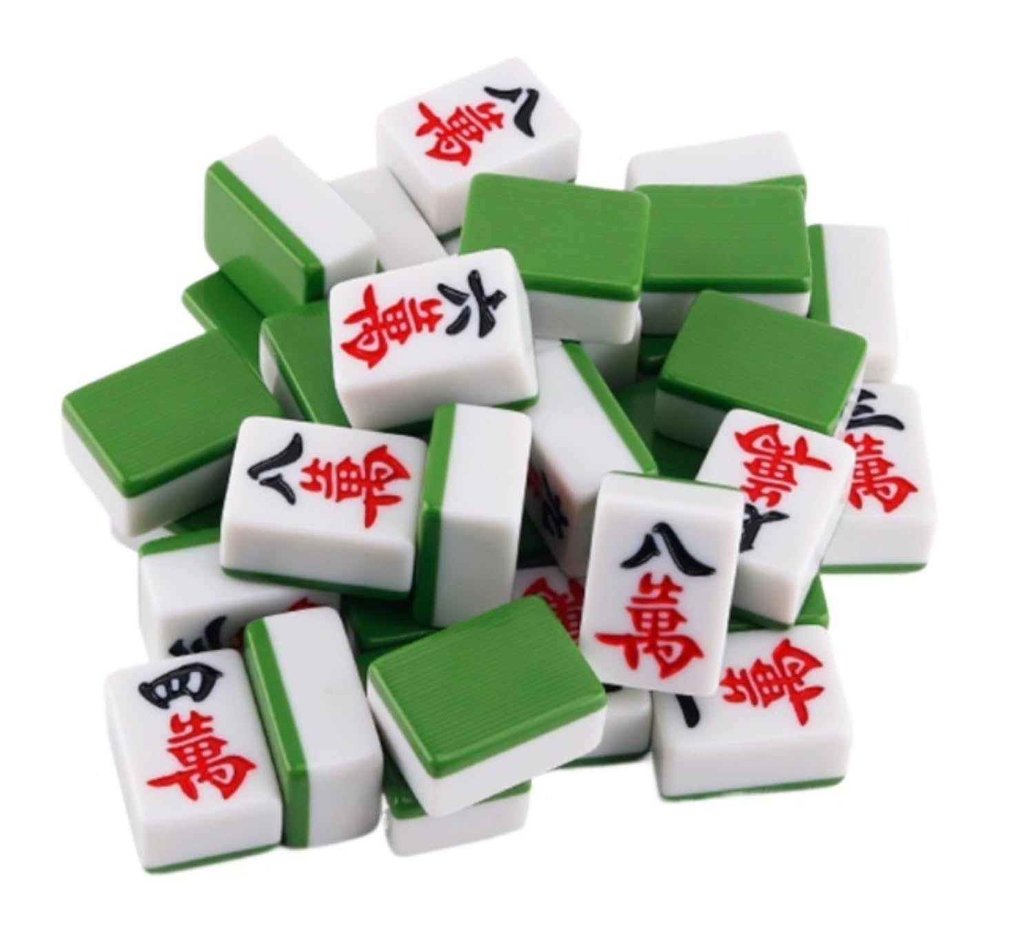 Tradycyjny Chiński Mah Jong Zestaw Mahjong Gra Towarzyska Tradycyjna Gra Klasyczna Chińska Gra Mahjong Zestaw 144 Płytek Na Imprezę Rodzinną(Grün)
