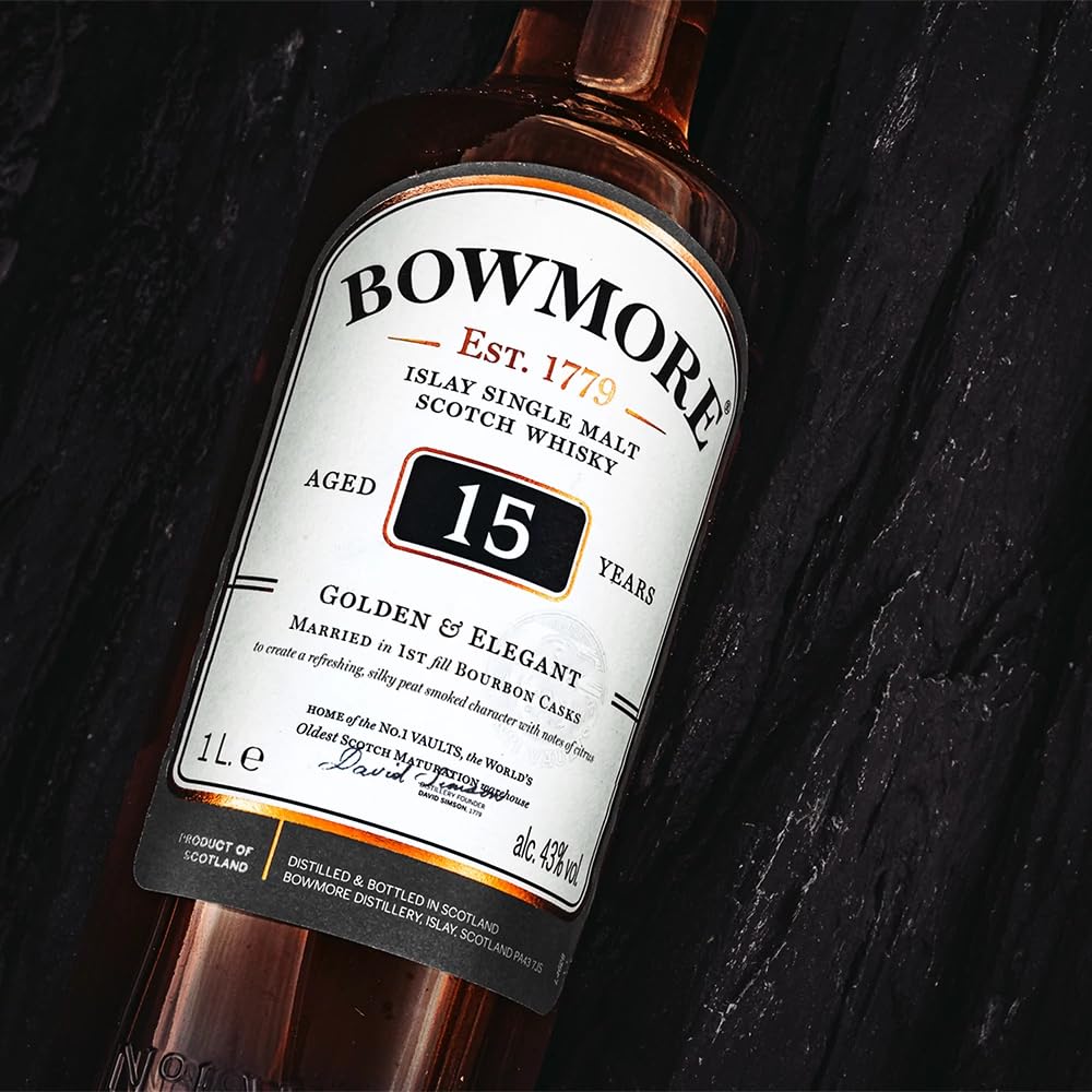 Bowmore 15 Ans Golden & Elegant Single Malt Whisky 1 L