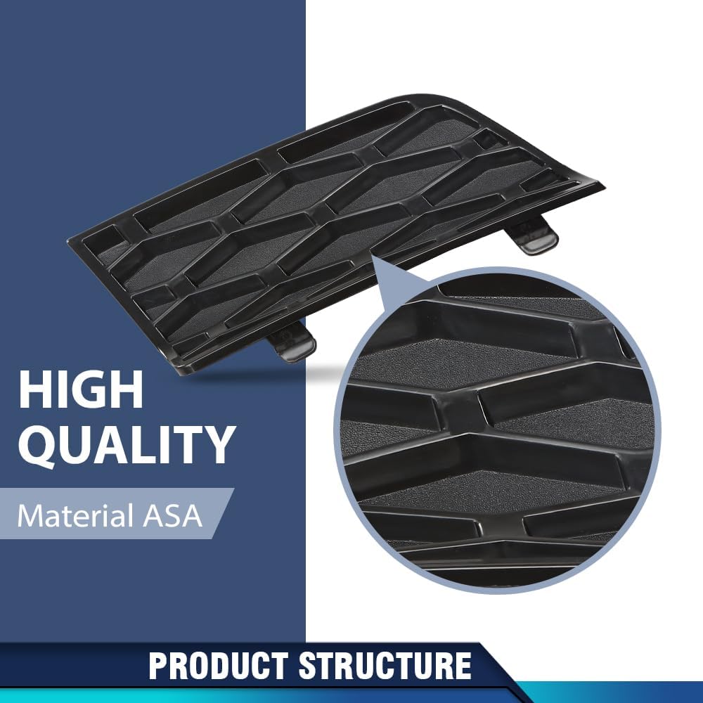 PIT66 Front Bumper Air Inlet Grill Cover Pair Compatible with Land Rover Range Rover L322 4.4L V8 (non-Supercharged) 2006-2009, Not Fit for Range Rover Sport models DXB500340PUY, DXB500350PUY Black