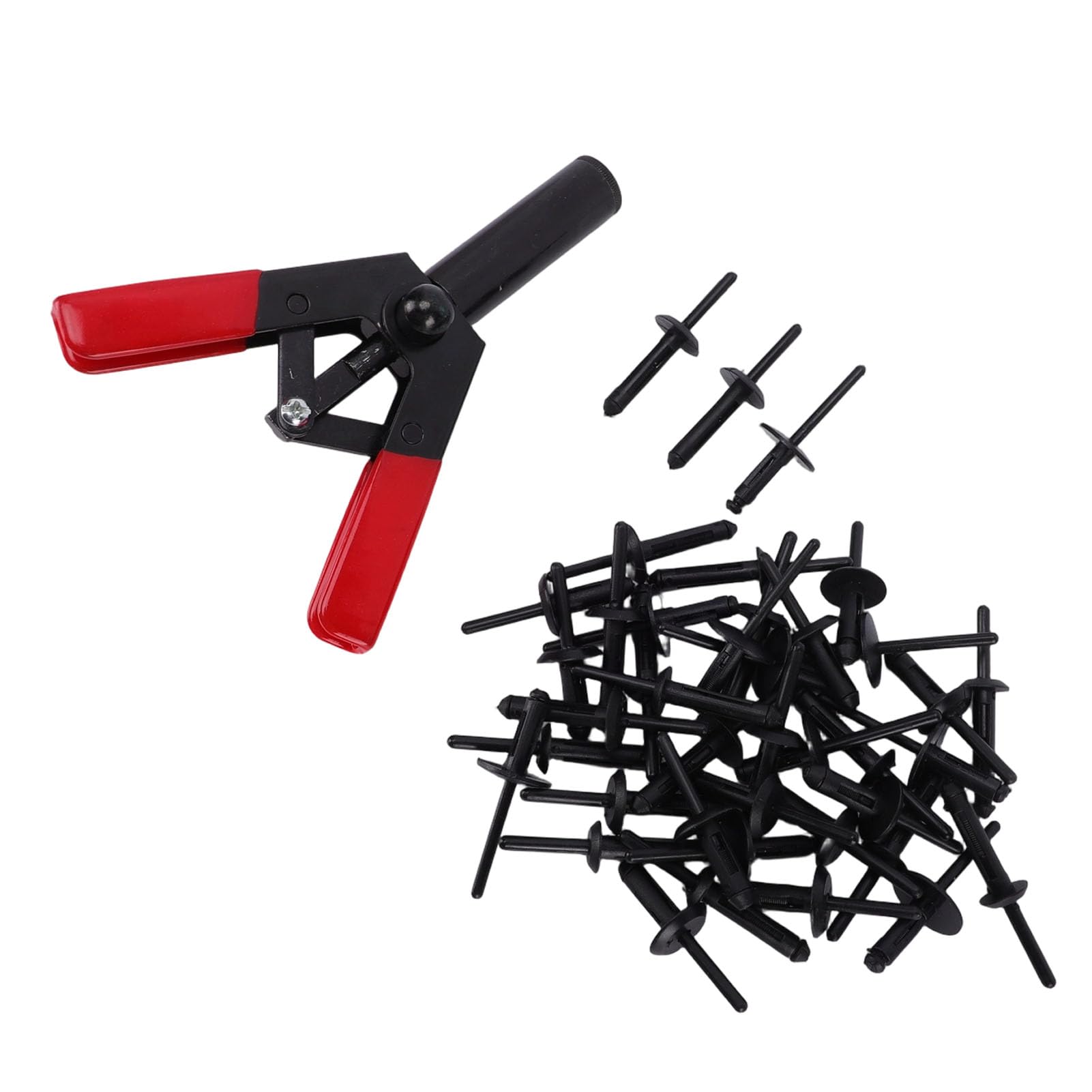 Set di pistole per rivetti in plastica professionali 41 pezzi Kit rivetti manuali assortiti per riparazioni automobilistiche Manutenzione di veicoli Progetti fai te Costruzioni