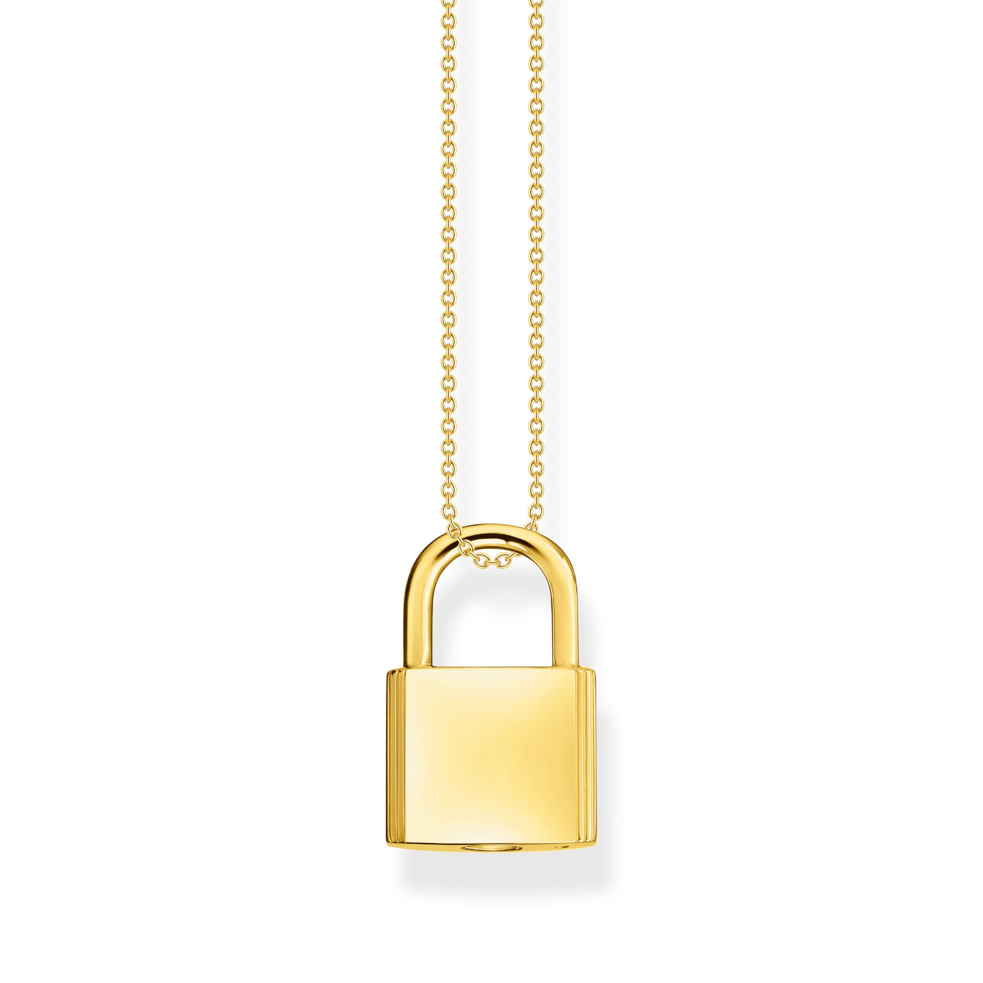 THOMAS SABO Kette Schloss gold 925 Sterlingsilber, 750 Gelbgold Vergoldung