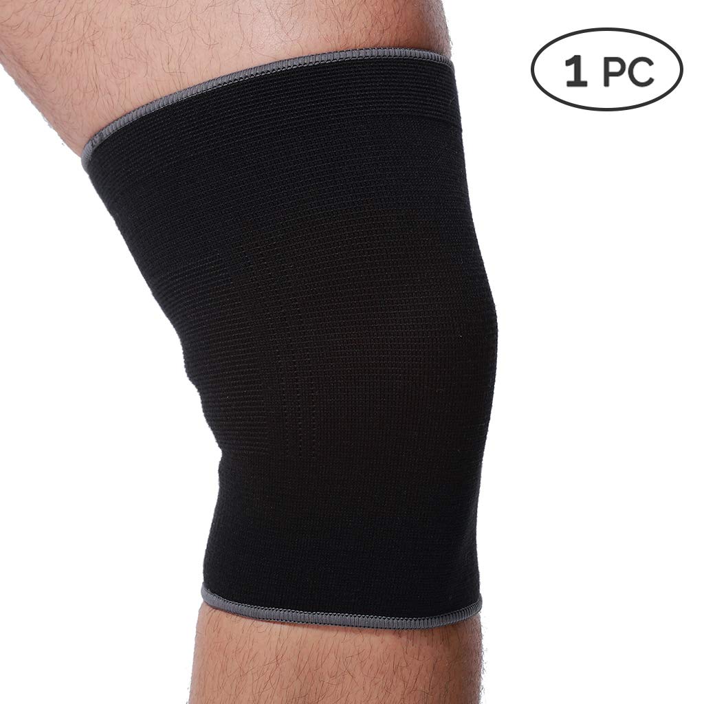 Neotech Care Knee Sleeve - Light, Elastic, Thin, Flexible & Breathable Fabric - Medium Compression - Support Band for Men, Women, Youth - Right or Left Leg - Black Color (Size M, 1 Unit)