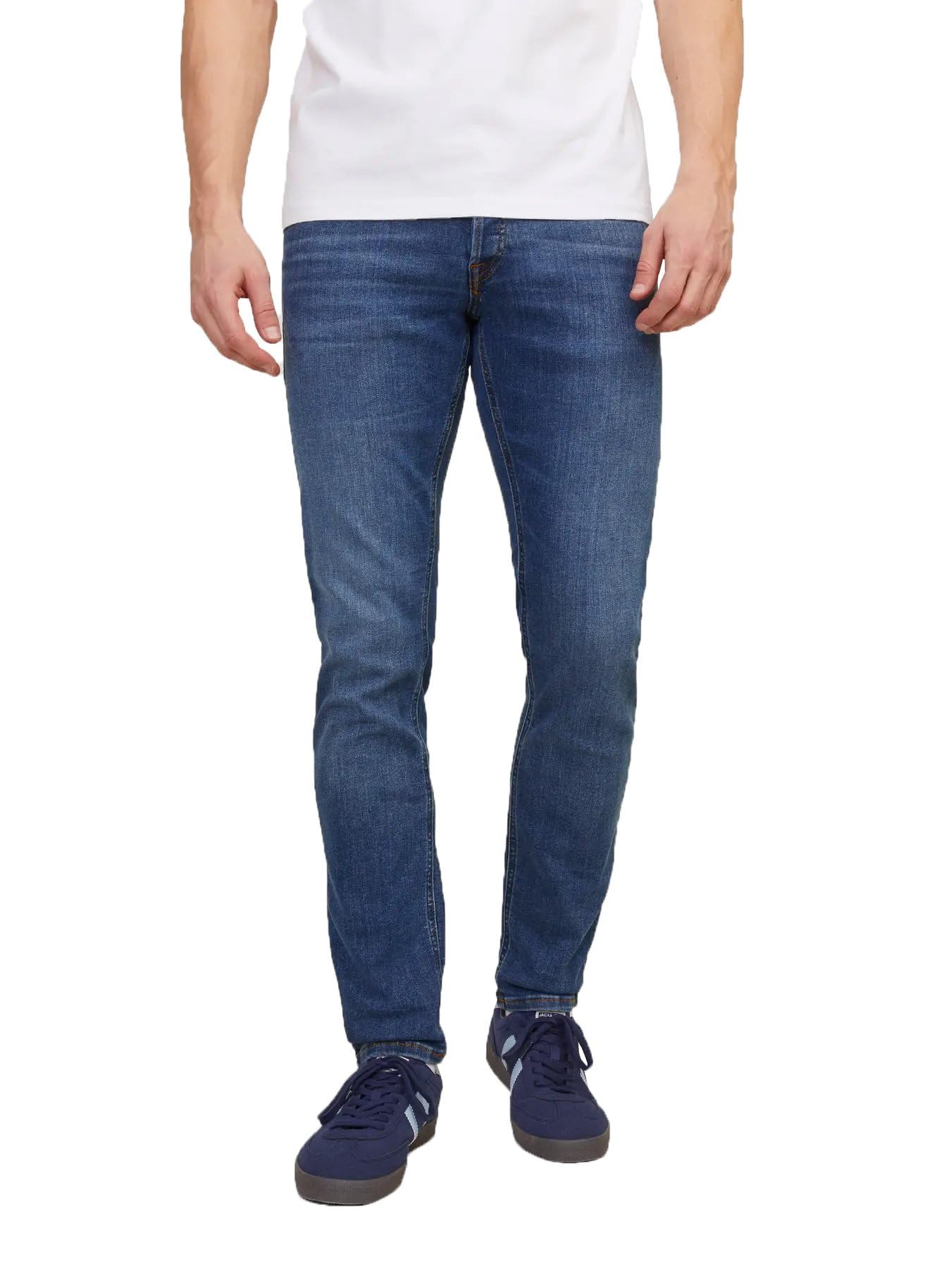 JACK & JONES Men's Jjiglenn Jjoriginal Am 815 Noos Slim Jeans Light Blue, 34W / 32L