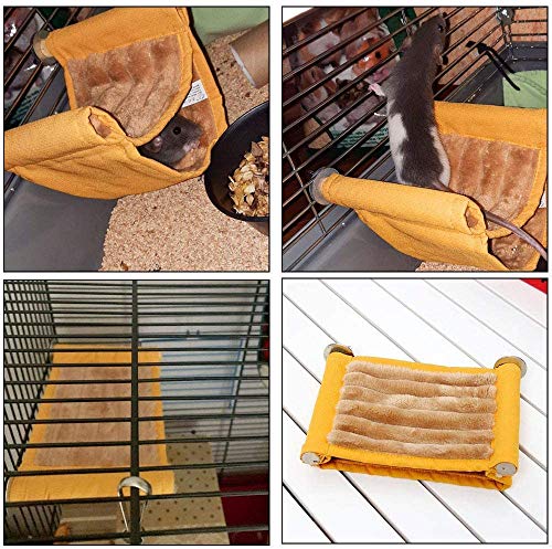 Funmove Hamster Hammock House Mouse Rat Hanging Swing Warm Bed Small Pet Animal Double Layer Cage Tent Hut Nest For Mouse Rat Hamster Playing Sleeping #TOP3