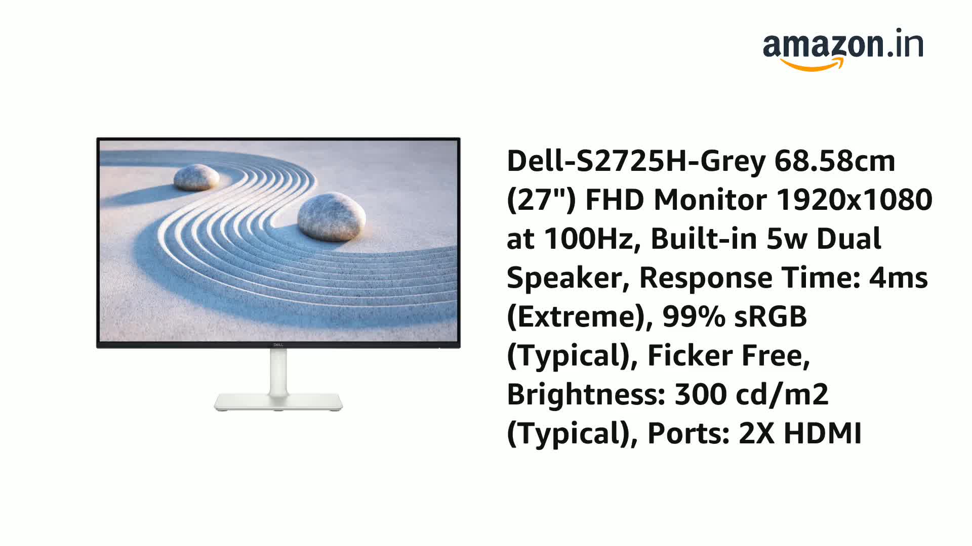 Dell-S2725H-Grey 68.58cm (27