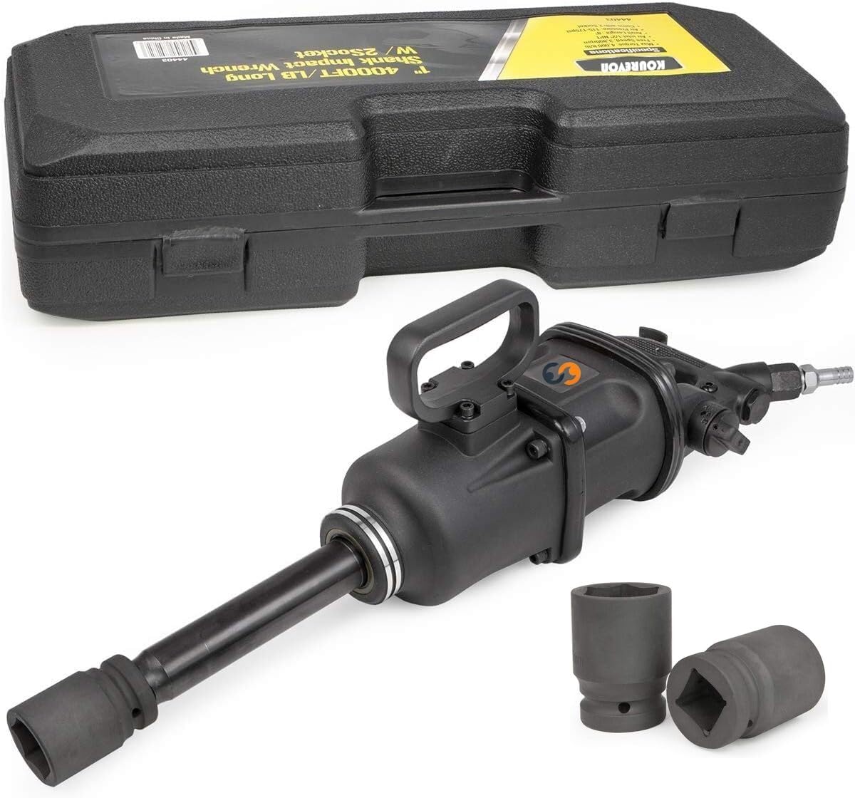 KOUREVON 1" 4200RPM, 3800Nm/3725Ft-lb torque Air Impact Pneumatic Wrench Gun Long Shank perfect Air wrench for heavy duty Truck, Trailor, 32/33mm sockets(TR7510-16.6kgs) (B0CZJGL8ZG) Amazon Price History, Amazon Price Tracker