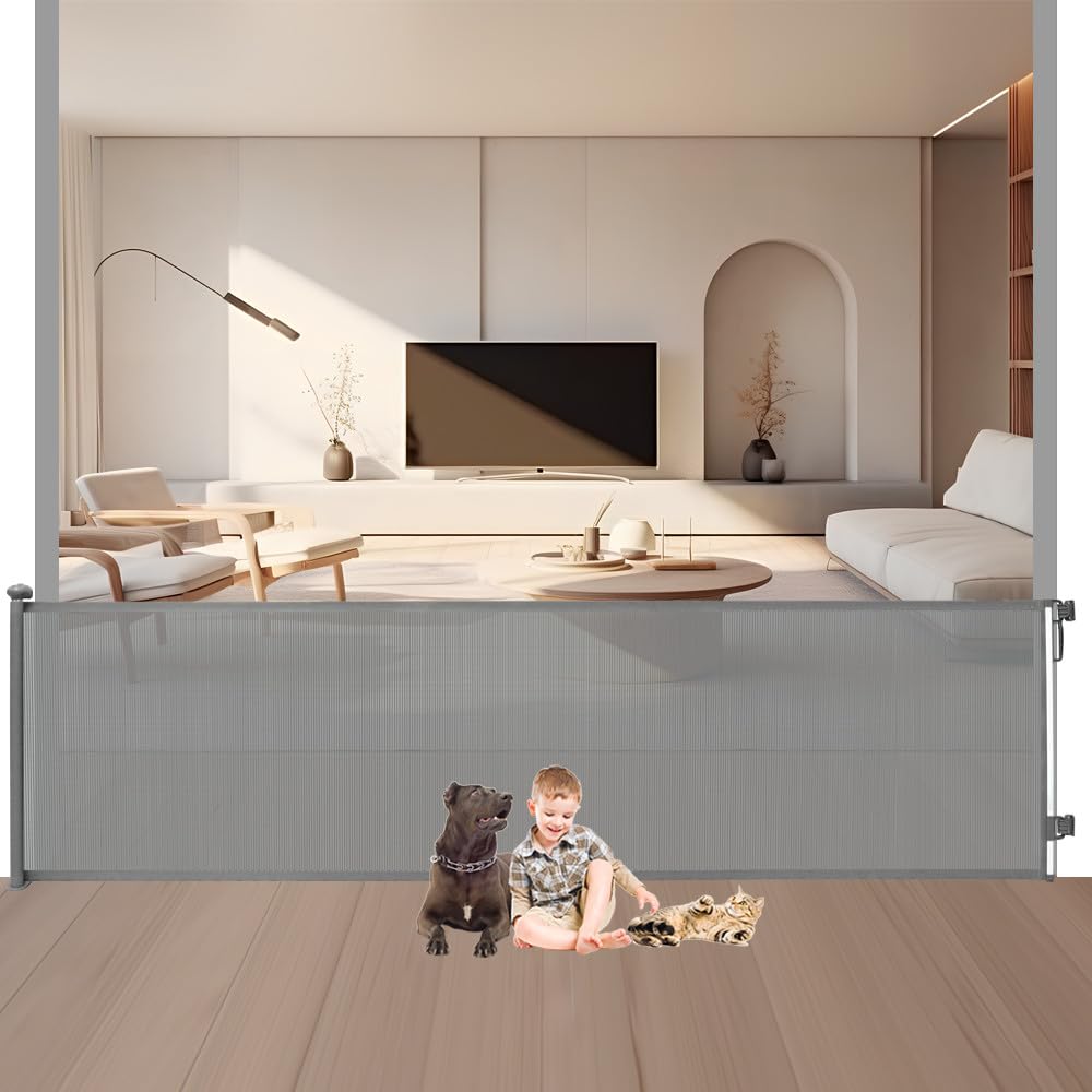 JUPISHOP No Drilling&Drilling Retractable Stair Gate for Baby and Dogs - Image 4