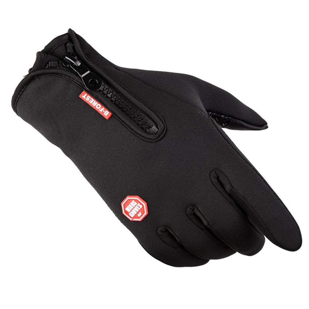 Gloves Men Women Thermal Winter Outdoor Waterproof Gloves Touch Screen Gloves for Sports Cycling Driving Walking Skiing (Black,M)