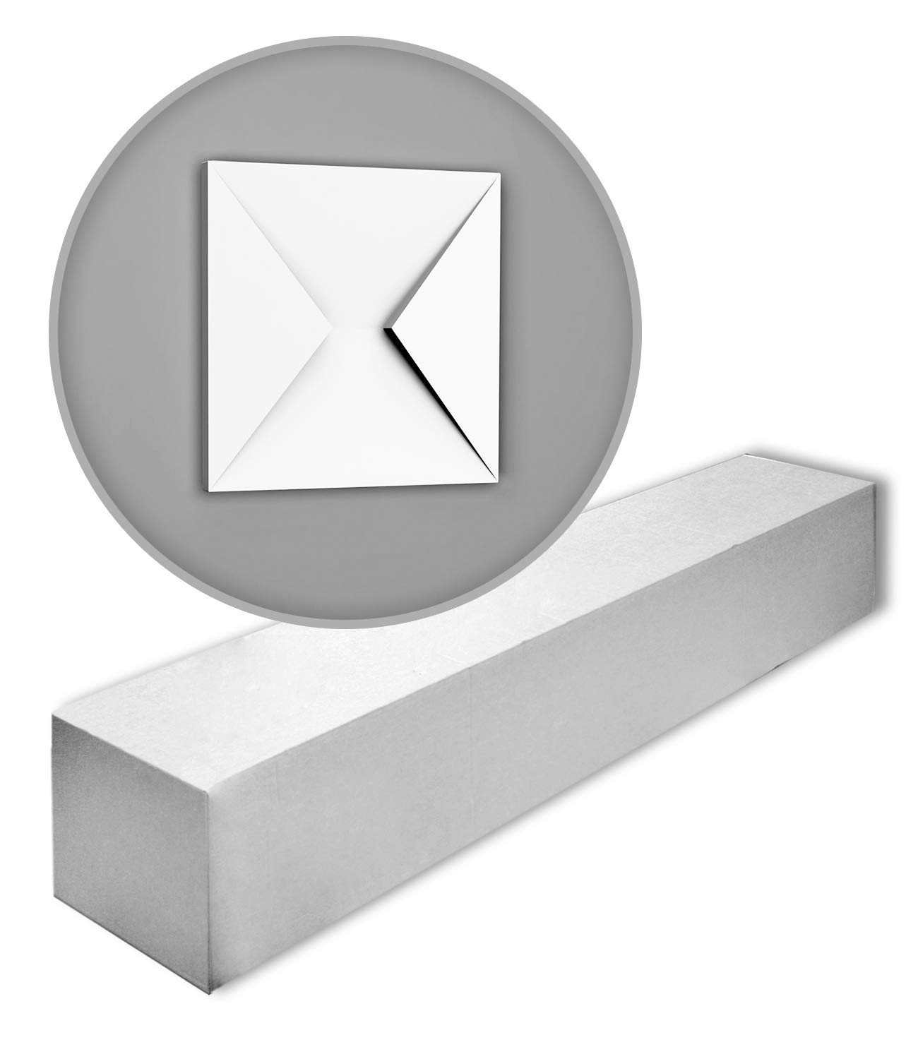 Panneaux muraux 3D Orac W106 ENVELOP de 33,3 cm en polyuréthane