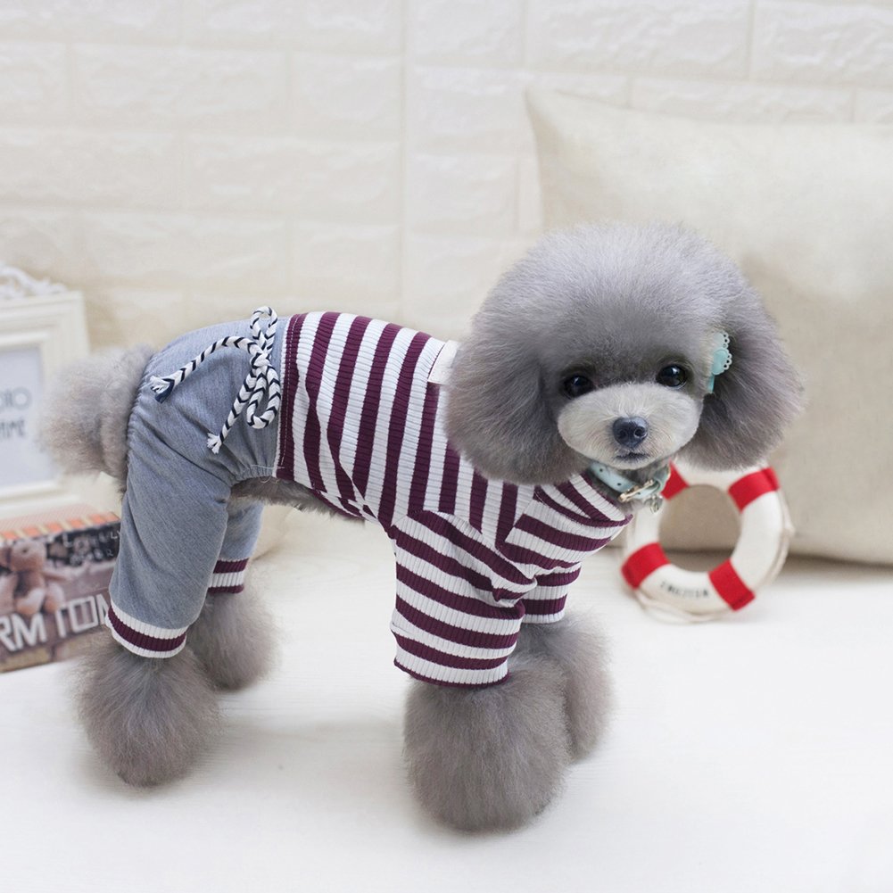 Amazon | Etopfashion ペット服 ズボン＆長袖 コットン 犬の服