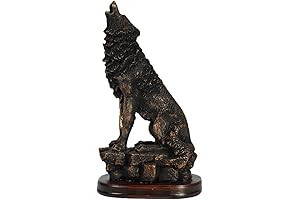 H&W Wolf Statue, 10.5''H Office Desk Decoration