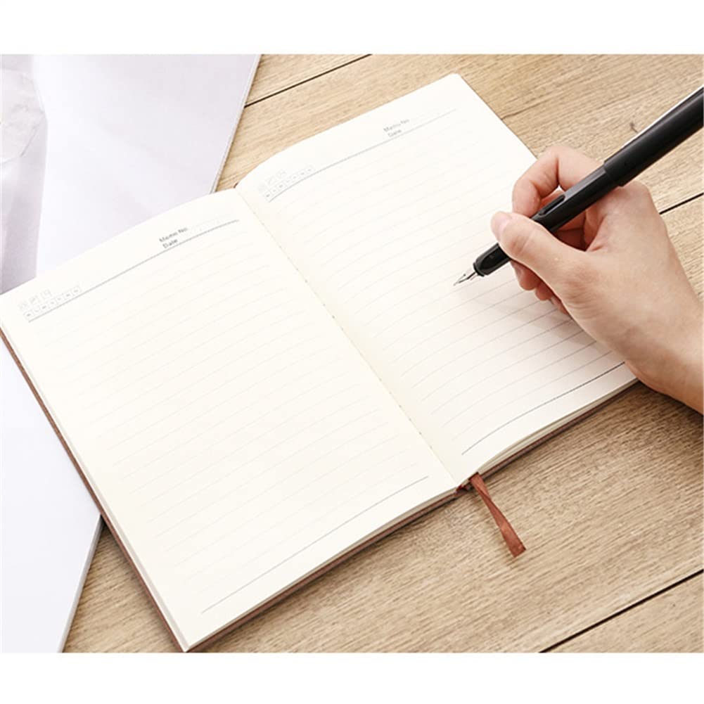 Cuadernos Vintage de Pu con hebilla, papelería, reuniones de negocios, trabajo, suave, grueso, sencillo, diario para adolescentes (estilo a)