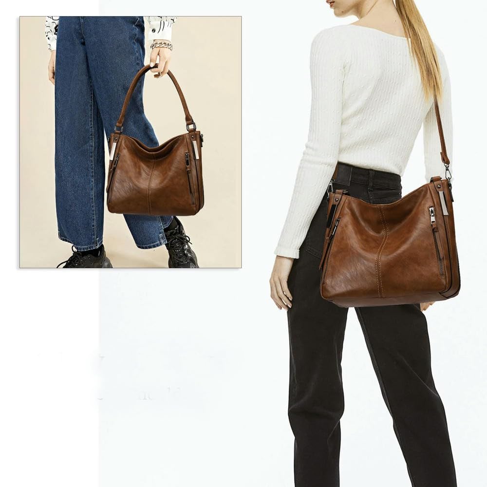 Bolsos ZBDZSW para Mujer, Bolsos de Hombro Elegantes, Bolsos Tipo Hobo, Bolsos de Mano Coffee