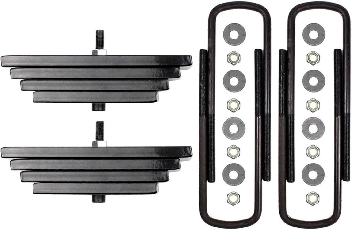 2" Front Leveling Lift Kit 1999 to 2004 compatible with model Ford F250 Super Duty Front Axle 4X4 Mini Leaf Packs with U Bolts