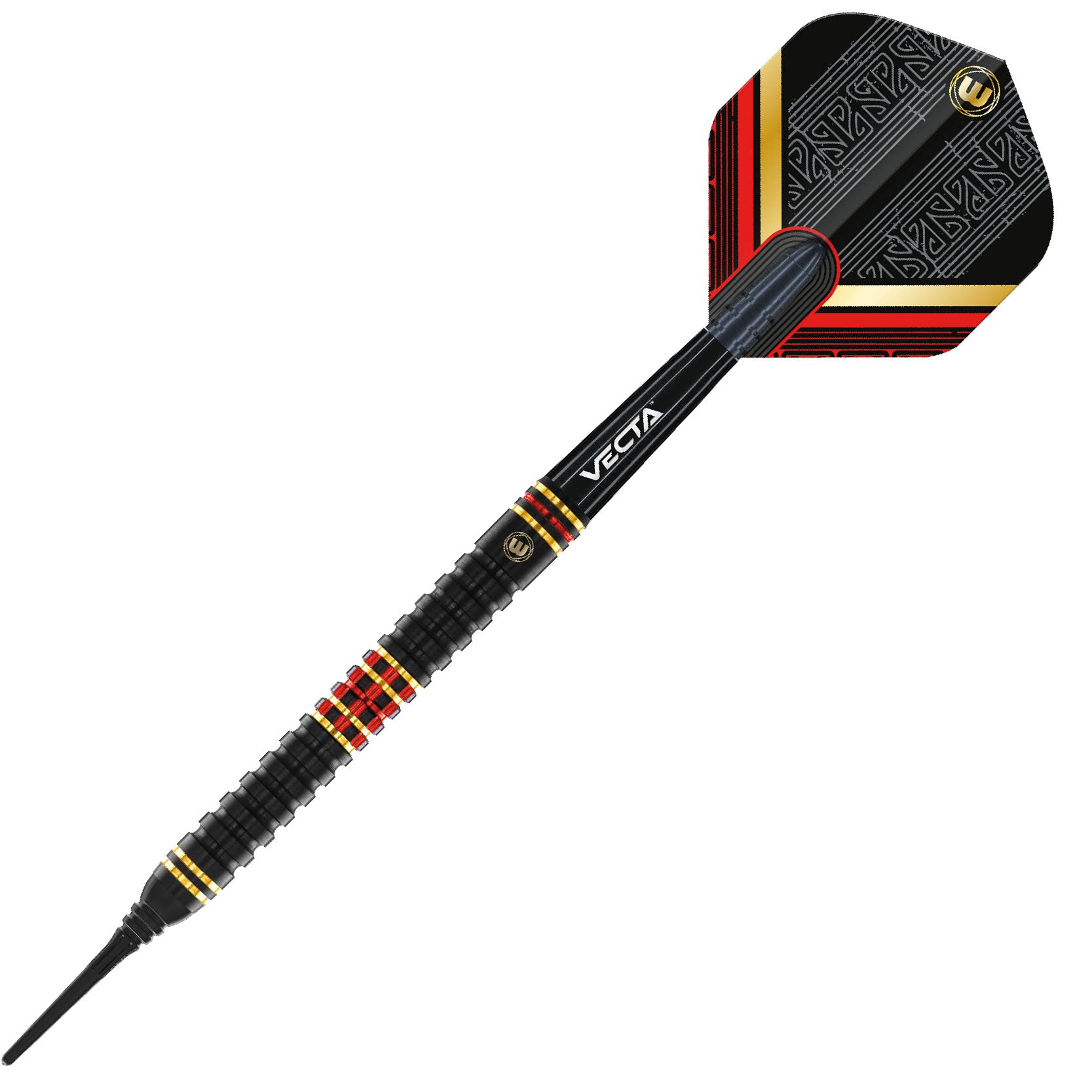 WINMAU Valhalla Set di Freccette in tungsteno Softip Professionale da 20 Grammi con Alette e steli (Asta)