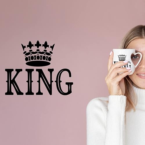 Miniatura 6 de Juego de tazas de café King And Queen, regalo para él y ella, parejas a juego, día de San Valentín, novios, compromiso, boda, pareja casada,