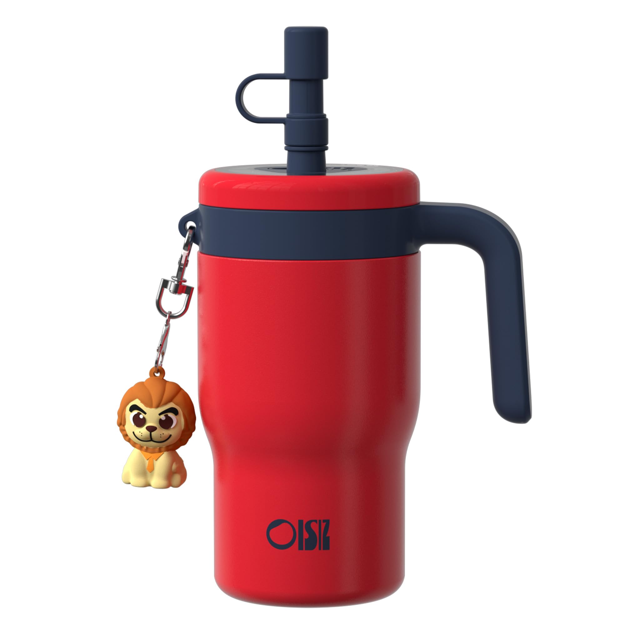 OISIZ 14oz Kids Water Bottles with Straw Handle Insulated Water Bottles for Kids Kids Tumbler with Dust-proof Cover