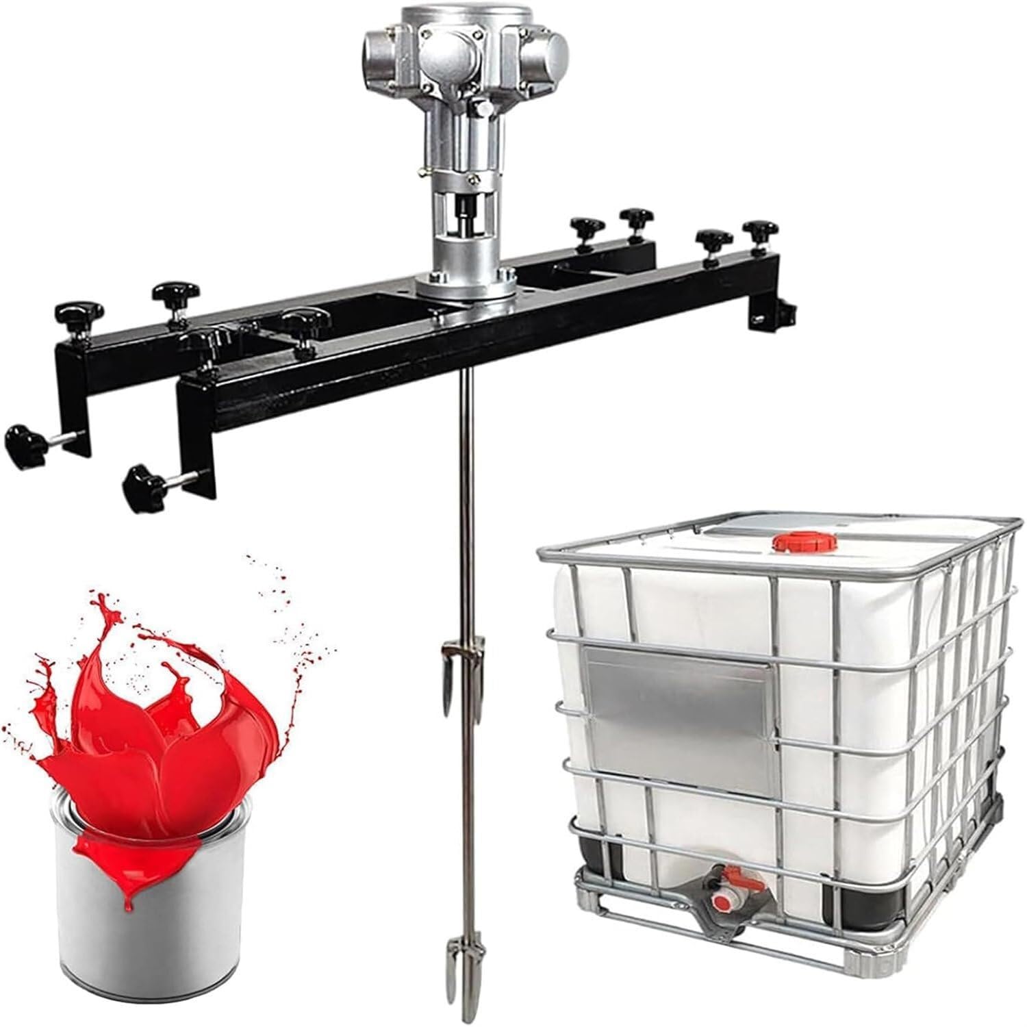 JKJZSALJ Ibc Air Agitators,1 Ton Tank Paint Mixer Machine,Adjustable Size,Folding Propeller,1000L Paint Mix Tool,For Ink Dissolver Agitator,3cylinders