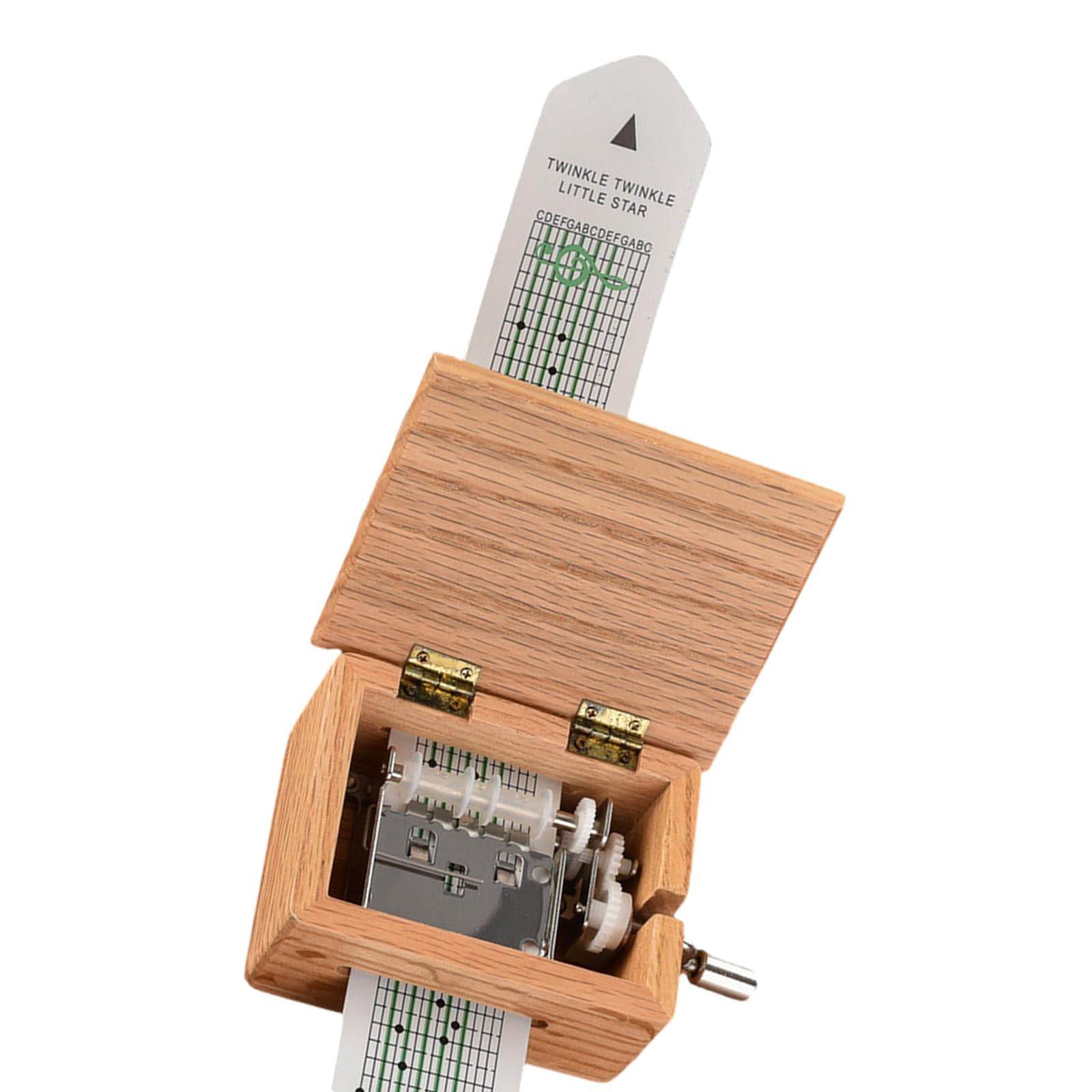 Uncles B Wood 15 Note Music Ox Hand Crank Designs Includes Paper Tape And Hole Puncher For Personalizing Tune Creative Gift Wood Music Ox