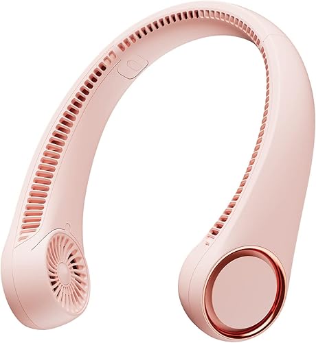 Gaiatop Ventilador de cuello portátil, recargable manos libres, mini ventiladores portátiles sin aspas, 3 velocidades, 72 salidas de aire,