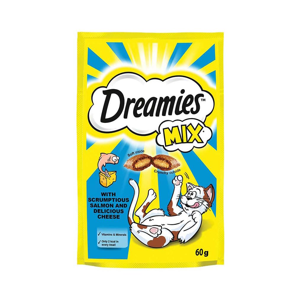 Dreamies Kuru Kedi Ödül Maması, Somonlu ve Peynirli, 60 G