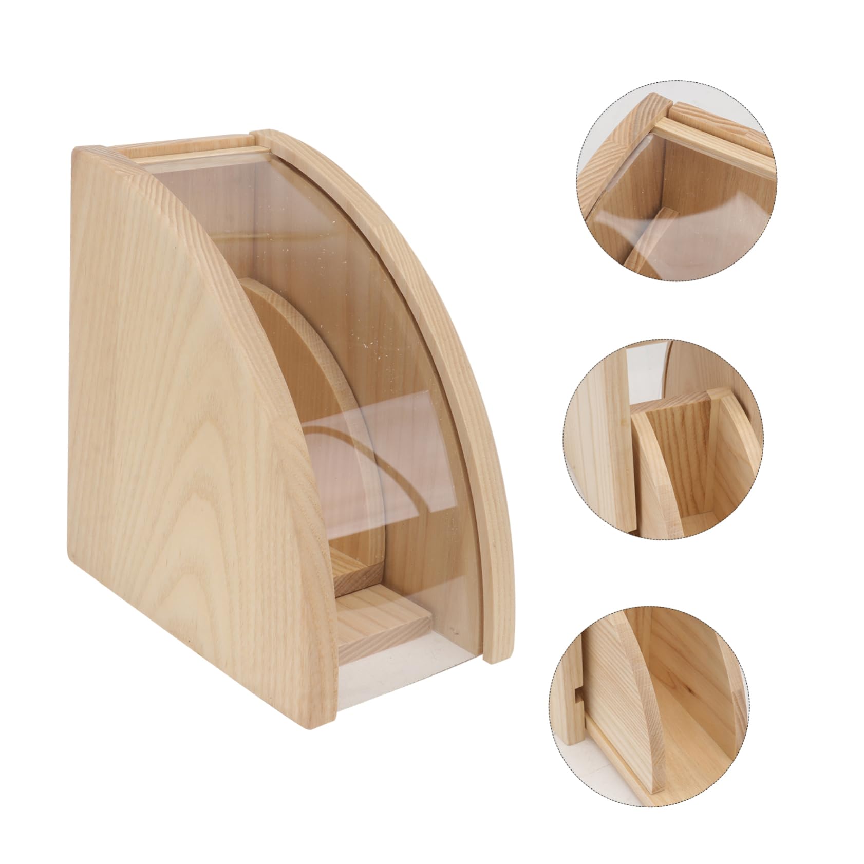 GLEAVI Kaffeefilter Halter aus Holz Kaffeefilter Aufbewahrungskiste Filterpapier Organizer für Zuhause und Büro mit Großem Fassungsvermögen und Schöner Optik