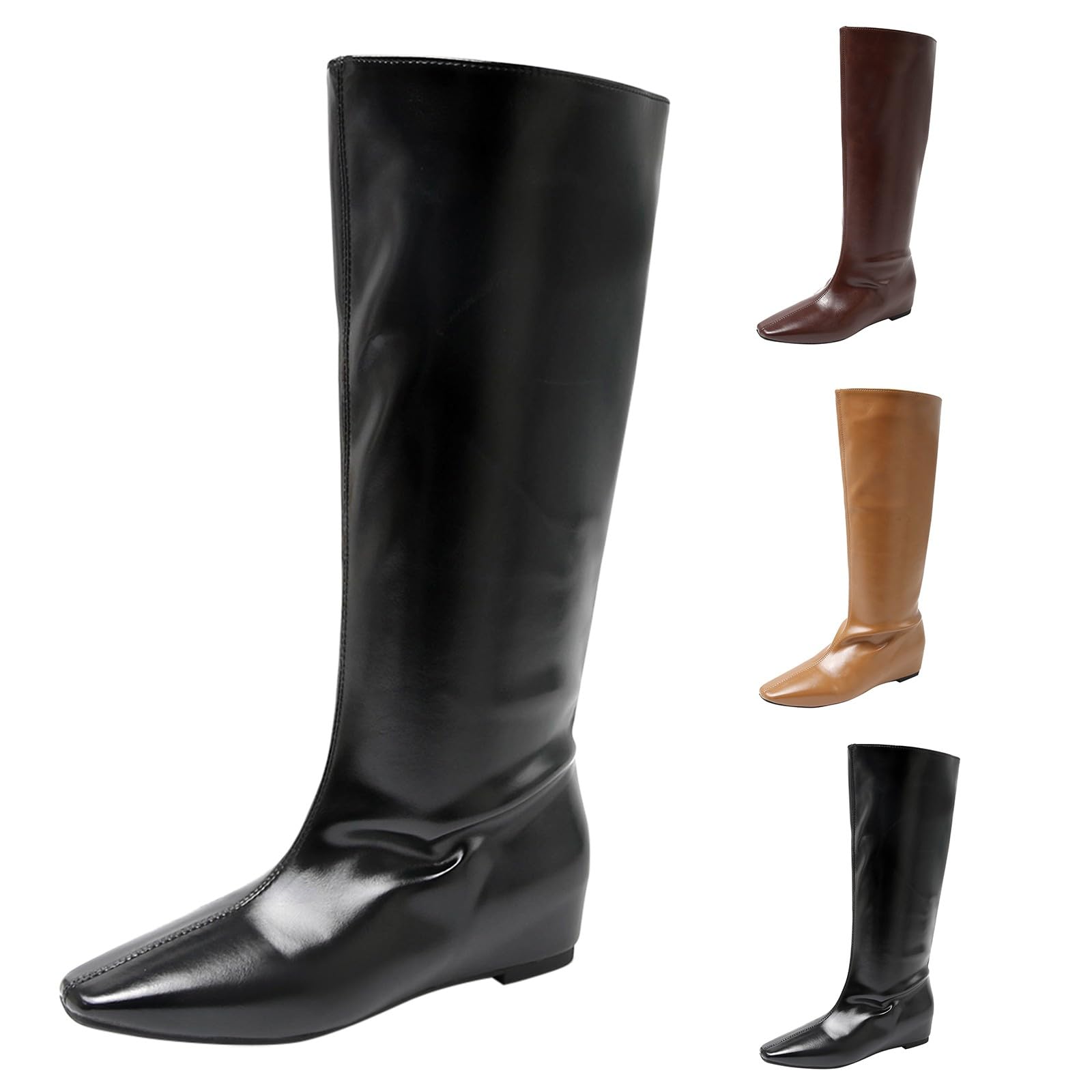 Stivali da equitazione da donna, in pelle, marroni, impermeabili
