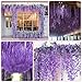 Alotiki Wisteria Hanging Flowers,Fake Hanging Flowers,Wisteria artificiales Garland for Home Wedding Arch Floral Party Garden Ceremony Outdoor Decor,3.6 feet Long(50,Purple)