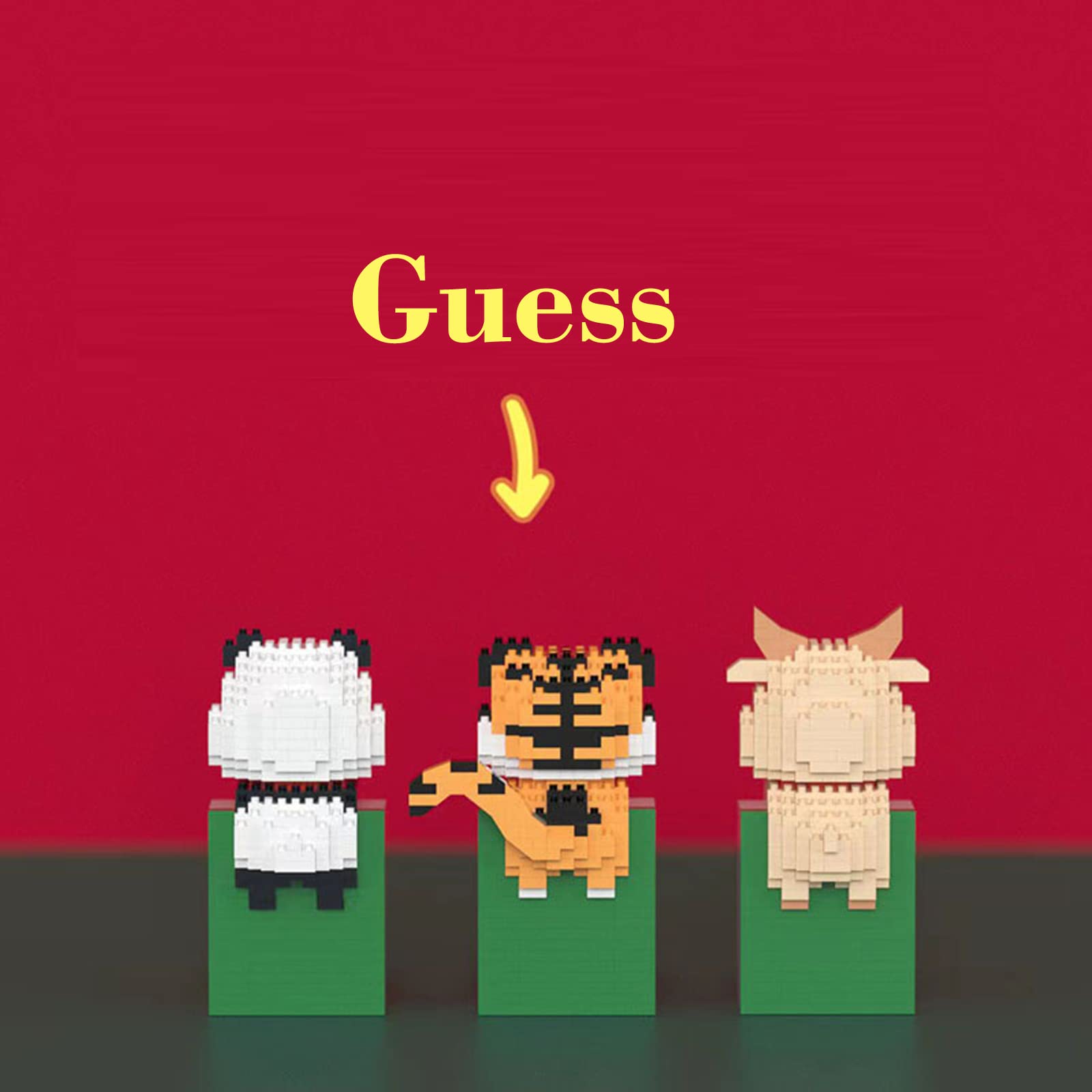 Larcele Micro Building Blocks Animal Set, DIY Mini 3D Building Toy Bricks,529 Pieces KLJM-09 (BaiBan OX) - Image 4