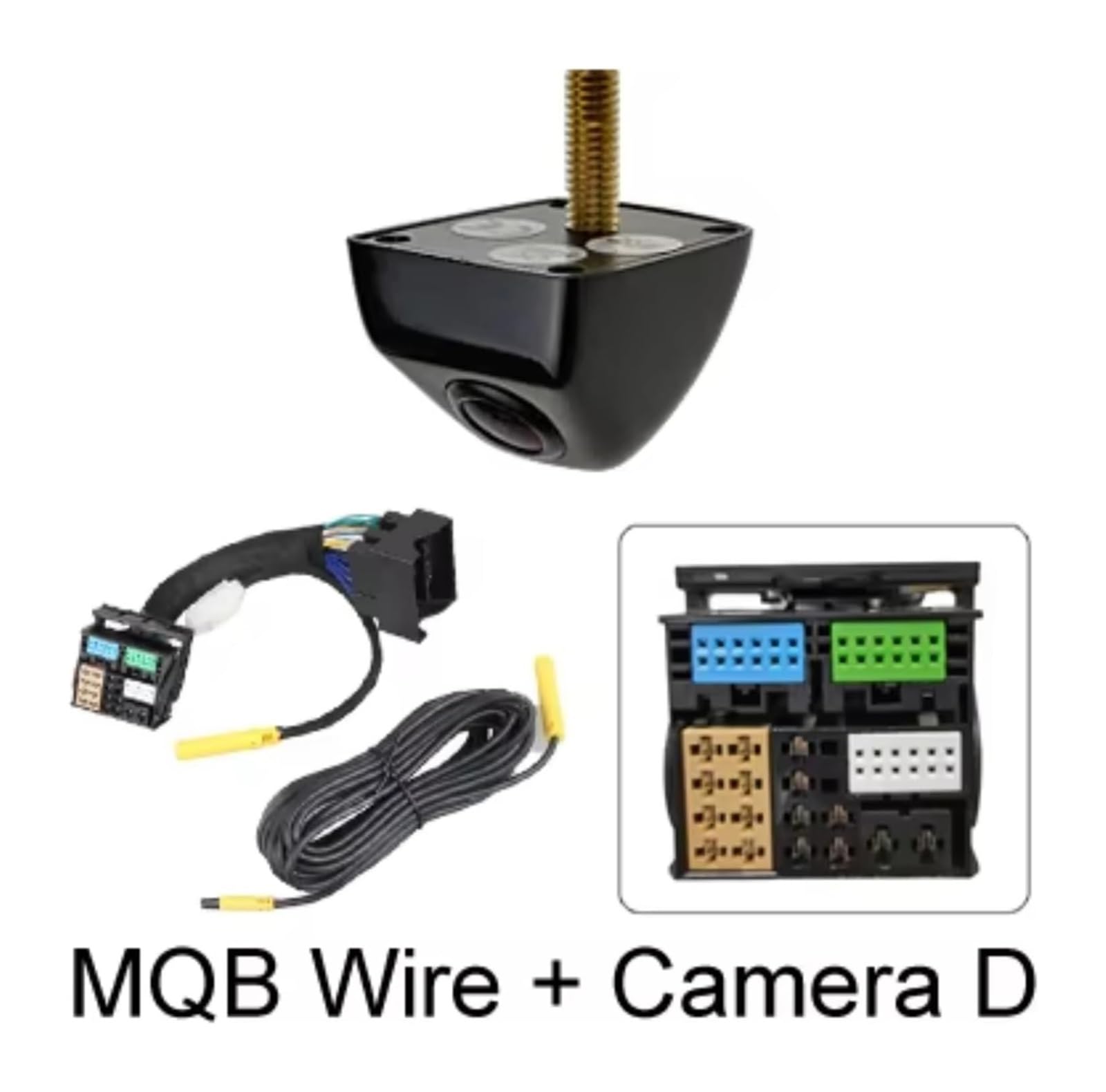 para Skoda para Octavia para Superb 2013 2014 2015 2016 2017 2018-2025 Cámara Marcha Atrás Trayectoria Dinámica MQB Plug Play Cámara de Respaldo(MQB CAM D(Black))